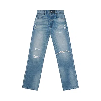 Pre-owned Rta Jonas Straight Leg Jean 'ripped Medium Wash' | Blue | Men's Size 36