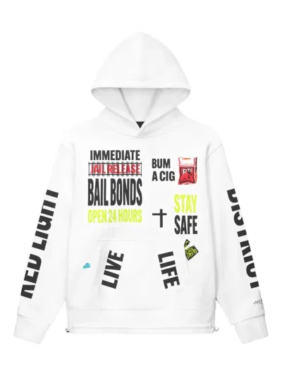 Rta Jordan Graphic-print Hoodie In White