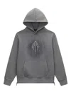 Rta Jordan Logo-embroidered Hoodie In Gray