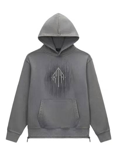Rta Jordan Logo-embroidered Hoodie In Gray
