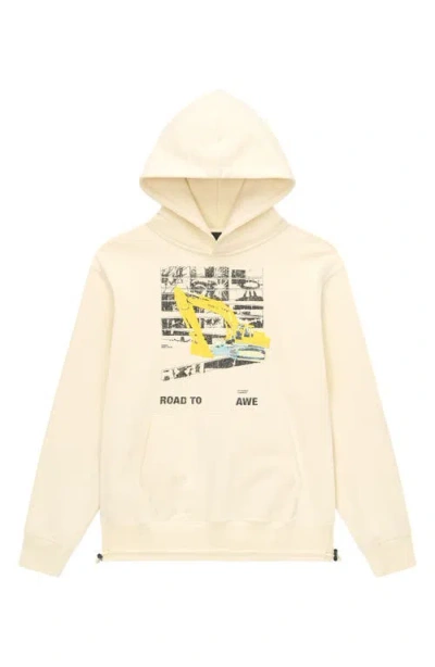 Rta Jordan Raw Sand Digger Oversize Graphic Hoodie In Neutral