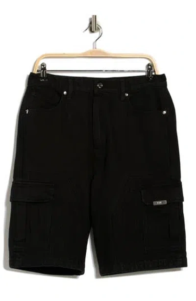 Rta Joseph Denim Cargo Shorts In Black
