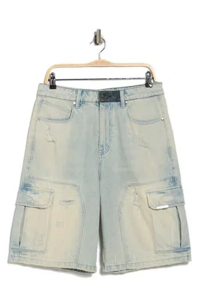 Rta Joseph Denim Cargo Shorts In Blue