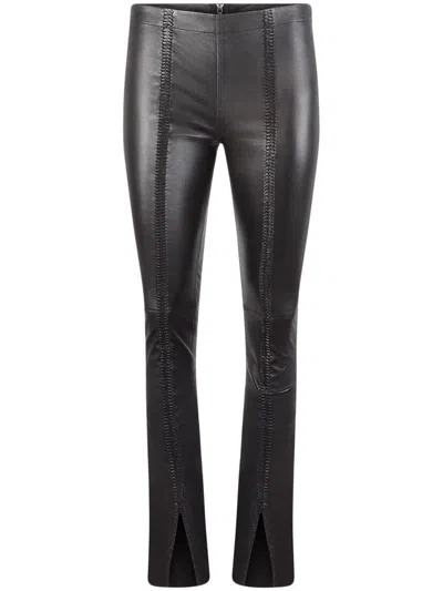 Rta Lei Mesh Turtleneck Top In Black