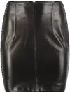 Rta ‘kalana' Braided Leather Skirt In Black