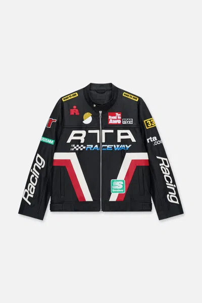 Rta Kalix Faux Leather Moto Jacket In Multi