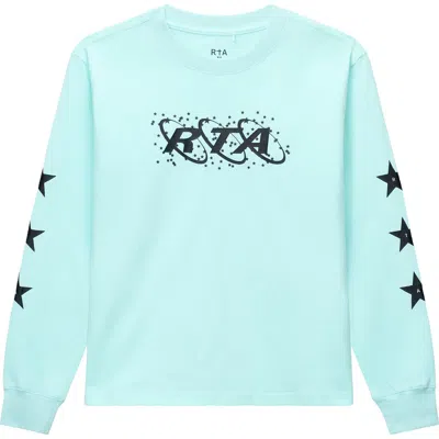 Rta Kids' Hollis Long Sleeve Cotton Graphic T-shirt In Blue