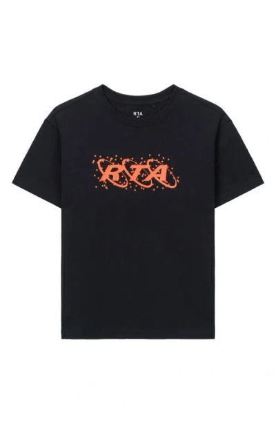 Rta Kids' Lawson Cotton Graphic T-shirt In Black