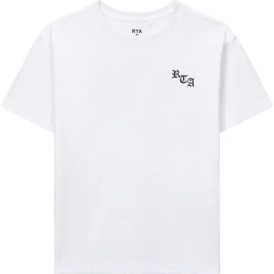 Rta Kids' Lawson Cotton Graphic T-shirt In White