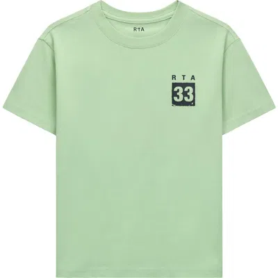 Rta Kids' Lawson Digital Vinyl Logo Graphic T-shirt In Green