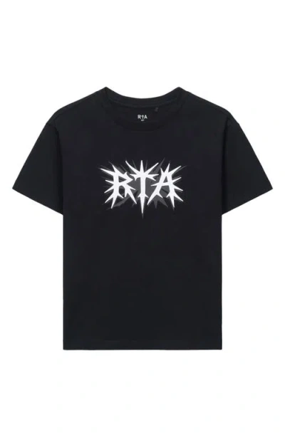 Rta Kids' Lawson Graphic Print Cotton T-shirt In Black
