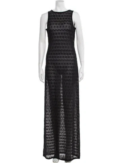 Pre-owned Rta Lace Pattern Long Dress W/ Tags In Black