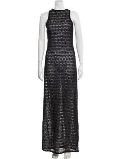 Pre-owned Rta Lace Pattern Long Dress W/ Tags In Black