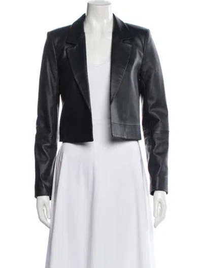 Pre-owned Rta Lamb Leather Blazer In Black