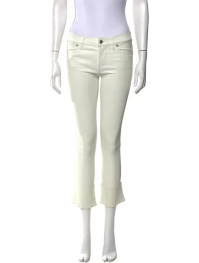 Pre-owned Rta Lamb Leather Flared Pants In Neutrals