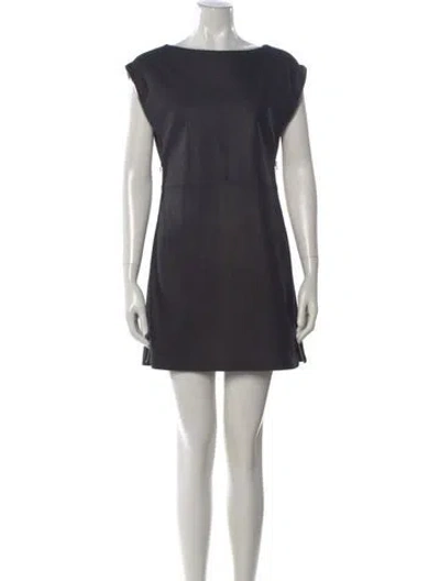 Pre-owned Rta Lamb Leather Mini Dress In Gray