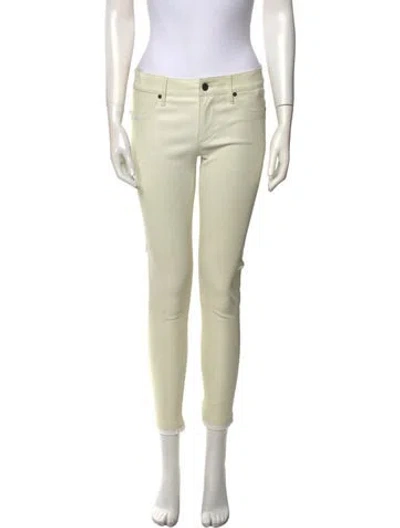 Pre-owned Rta Lamb Leather Skinny Leg Pants In Neutral