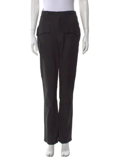 Pre-owned Rta Lamb Leather Straight Leg Pants W/ Tags In Black