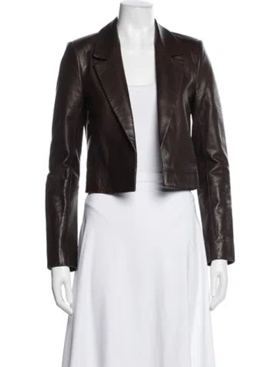 Pre-owned Rta Lambskin Biker Jacket In Brown