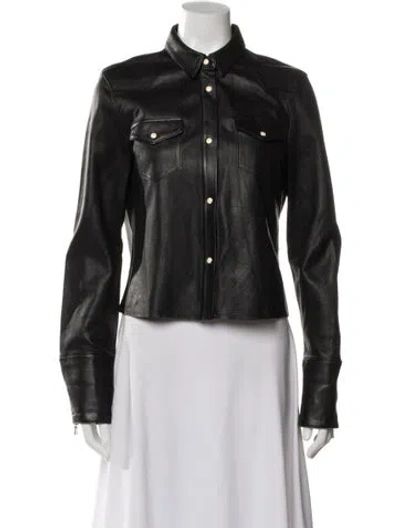 Pre-owned Rta Lambskin Biker Jacket In Gray