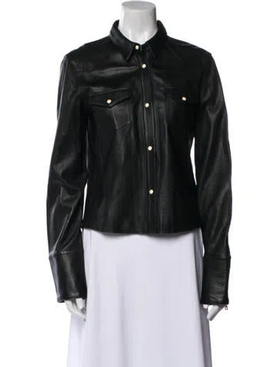 Pre-owned Rta Lambskin Biker Jacket In Green