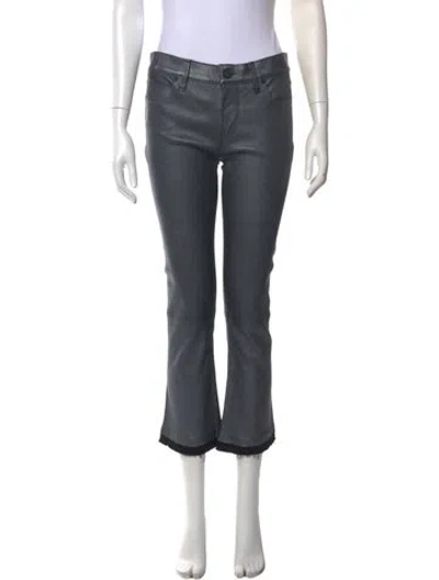 Pre-owned Rta Lambskin Flared Pants In Grey