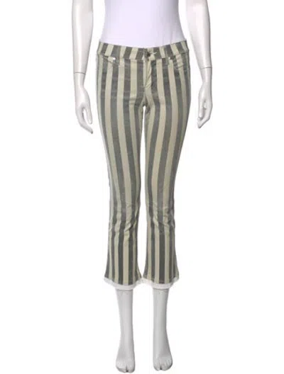 Pre-owned Rta Lambskin Flared Pants In Neutrals