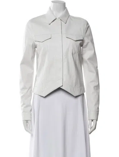 Pre-owned Rta Lambskin Jacket W/ Tags In White