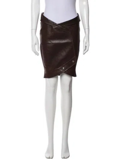 Pre-owned Rta Lambskin Knee-length Skirt In White