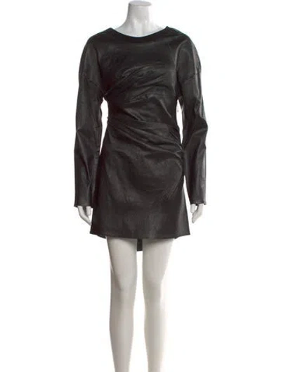 Pre-owned Rta Lambskin Mini Dress W/ Tags In Black