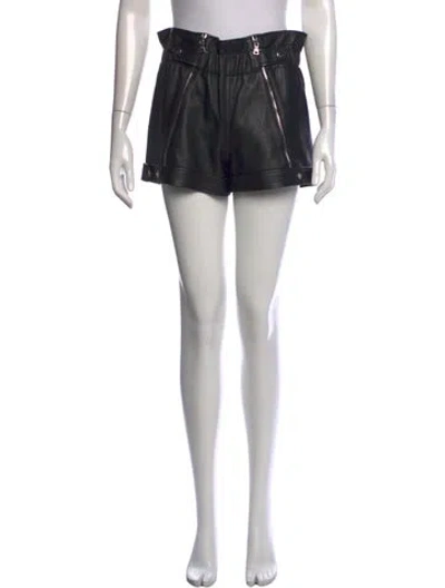 Pre-owned Rta Lambskin Mini Shorts In Black