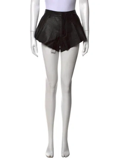Pre-owned Rta Lambskin Mini Shorts In Black