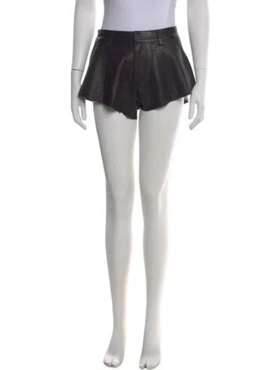 Pre-owned Rta Lambskin Mini Shorts W/ Tags In Black