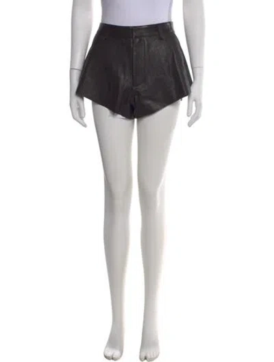 Pre-owned Rta Lambskin Mini Shorts W/ Tags In Black