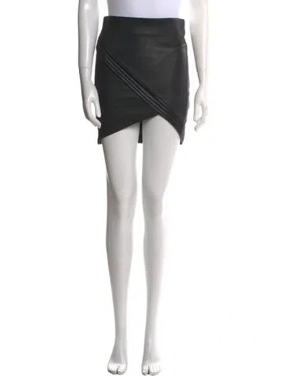 Pre-owned Rta Lambskin Mini Skirt In Black
