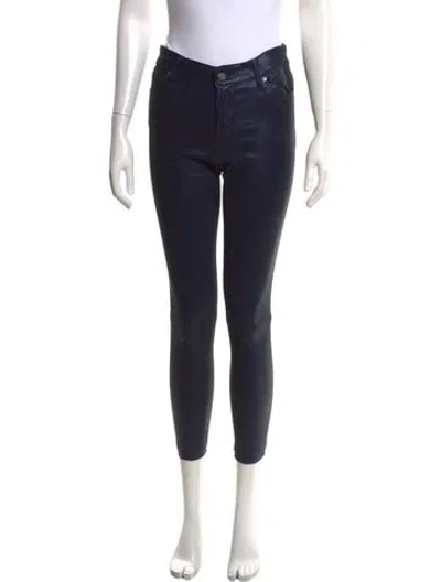 Pre-owned Rta Lambskin Skinny Leg Pants In Black
