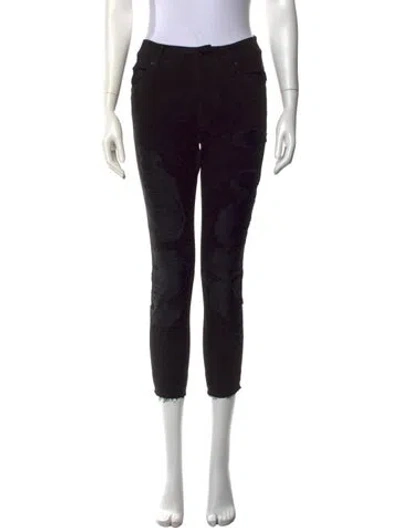 Pre-owned Rta Lambskin Skinny Leg Pants In Black