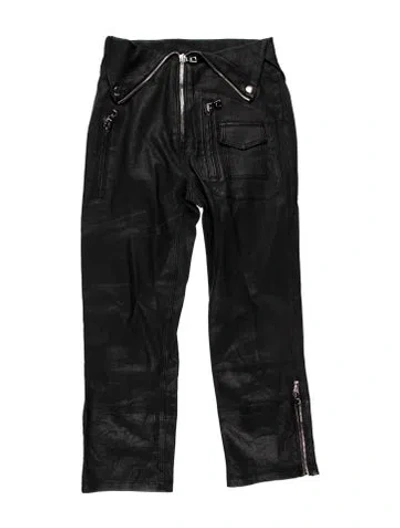 Pre-owned Rta Lambskin Skinny Leg Pants In Gray