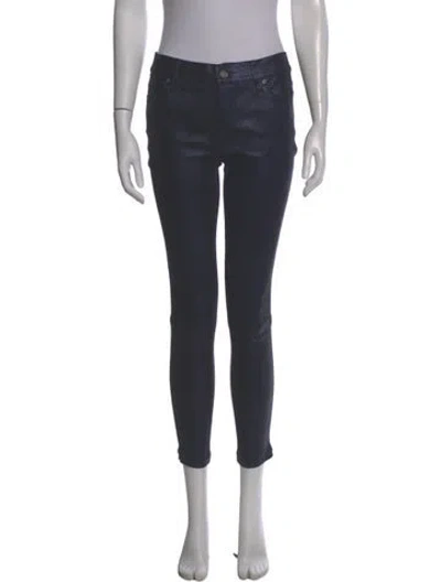 Pre-owned Rta Lambskin Skinny Leg Pants In Gray