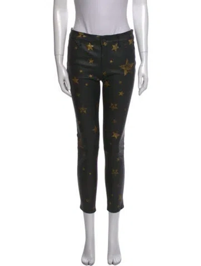 Pre-owned Rta Lambskin Skinny Leg Pants In Multi