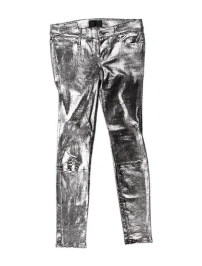 Pre-owned Rta Lambskin Skinny Leg Pants In Multi