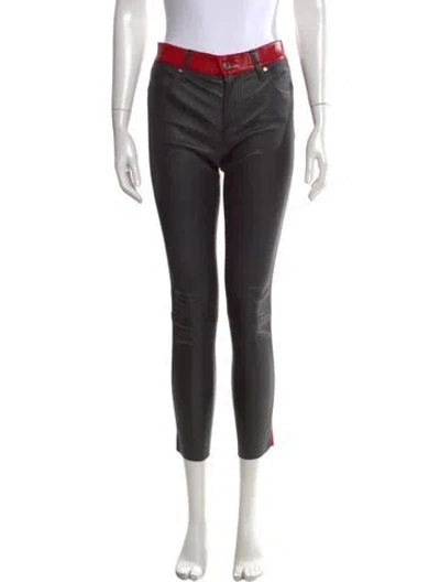 Pre-owned Rta Lambskin Skinny Leg Pants In Multi