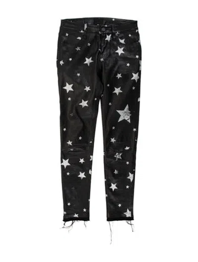 Pre-owned Rta Lambskin Skinny Leg Pants In Multicolor