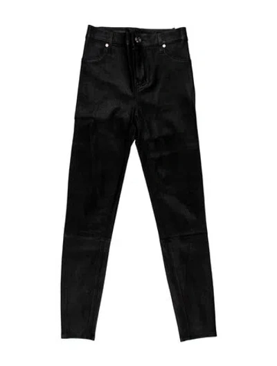 Pre-owned Rta Lambskin Skinny Leg Pants W/ Tags In Black
