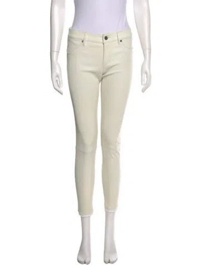 Pre-owned Rta Lambskin Straight Leg Pants In Neutral