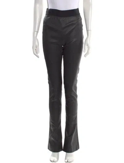 Pre-owned Rta Lambskin Straight Leg Pants W/ Tags In Black
