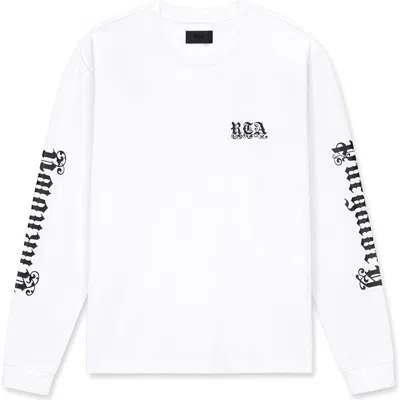 Rta Lawrence Long Sleeve Graphic T-shirt In White