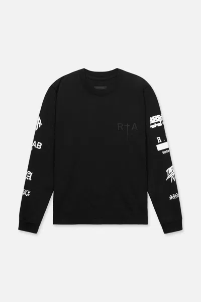 Rta Lawrence Long Sleeve Tee In Black