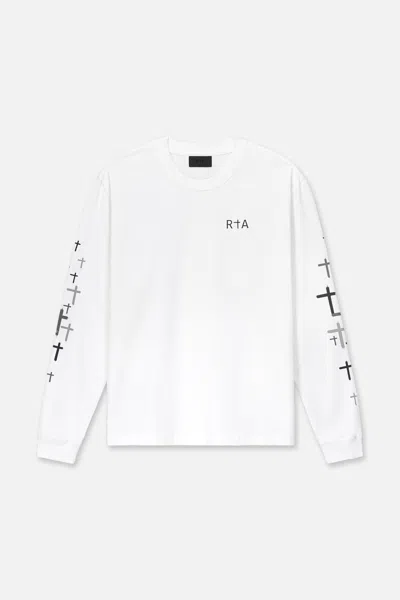 Rta Lawrence Long Sleeve Tee In White