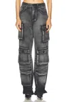 Rta Lea Cargo Jean In Charcoal Smoke